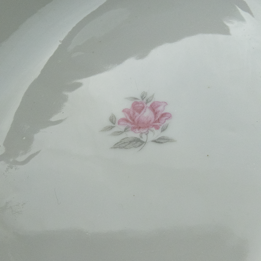 早期老碗盤 奇龍磁器 橢圓形 描金邊 陶瓷 湯盆-細節圖4