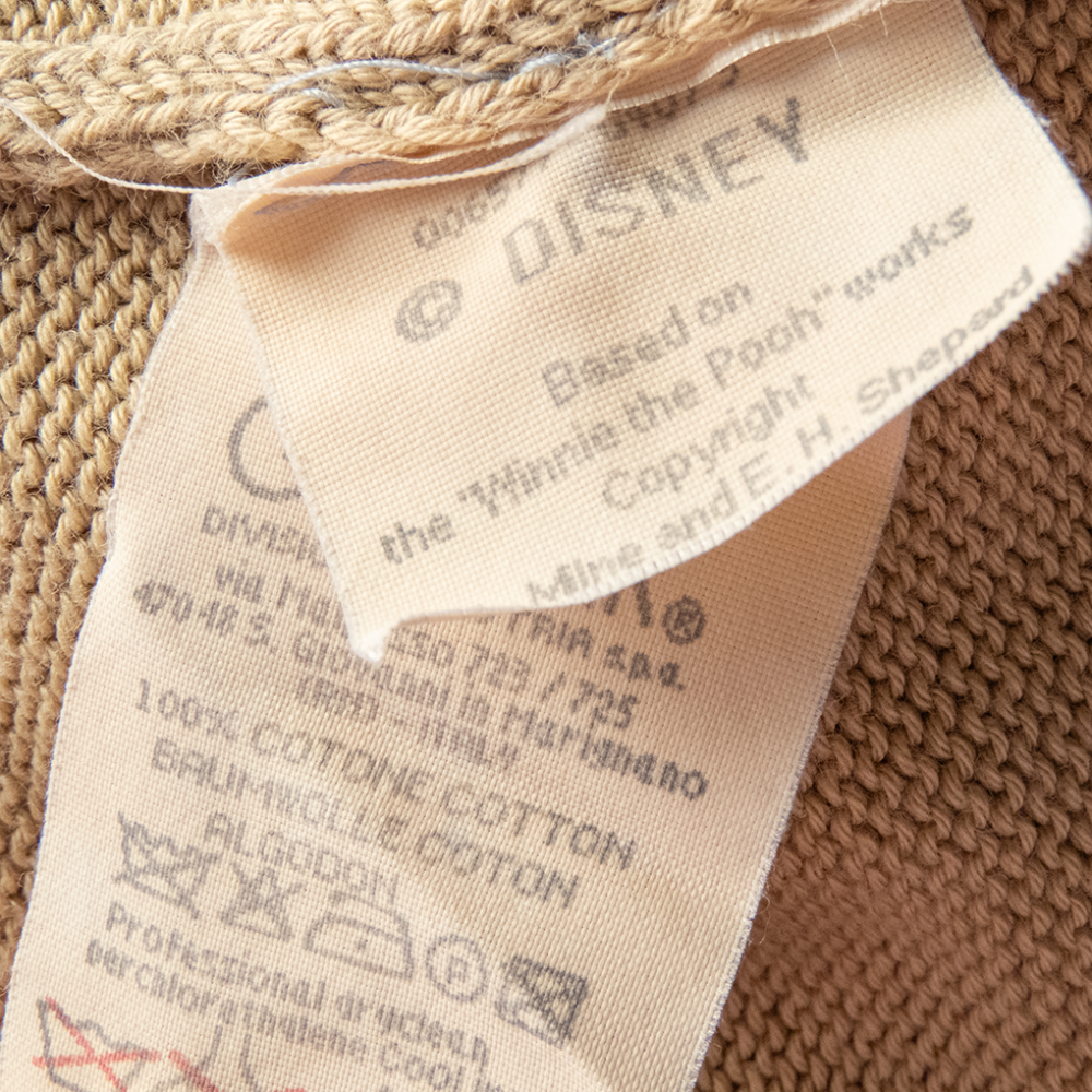 義大利精品ICEBERG冰山聯名Disney迪士尼藍色條紋維尼熊刺繡長袖針織衫 義大利製 大尺碼-細節圖8