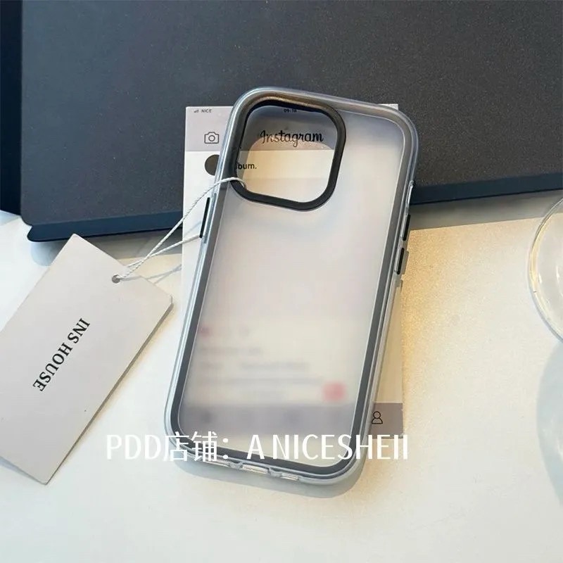 《預購》奶綠磨砂霧面二合一蘋果16Promax 手機殼iPhone15小清新14新款13女-細節圖2