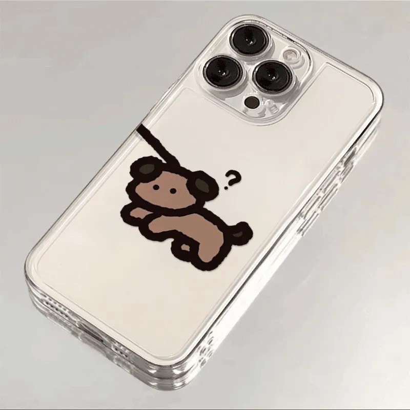 《預購》牽繩滑板kt小狗蘋果16/15promax手機殼iPhone14/13情侶12新11軟xs-細節圖3