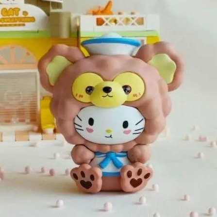 七代綿羊頭6款美樂蒂cos酷洛米 玉桂狗凱蒂貓扭蛋機盲盒蛋糕擺-細節圖2