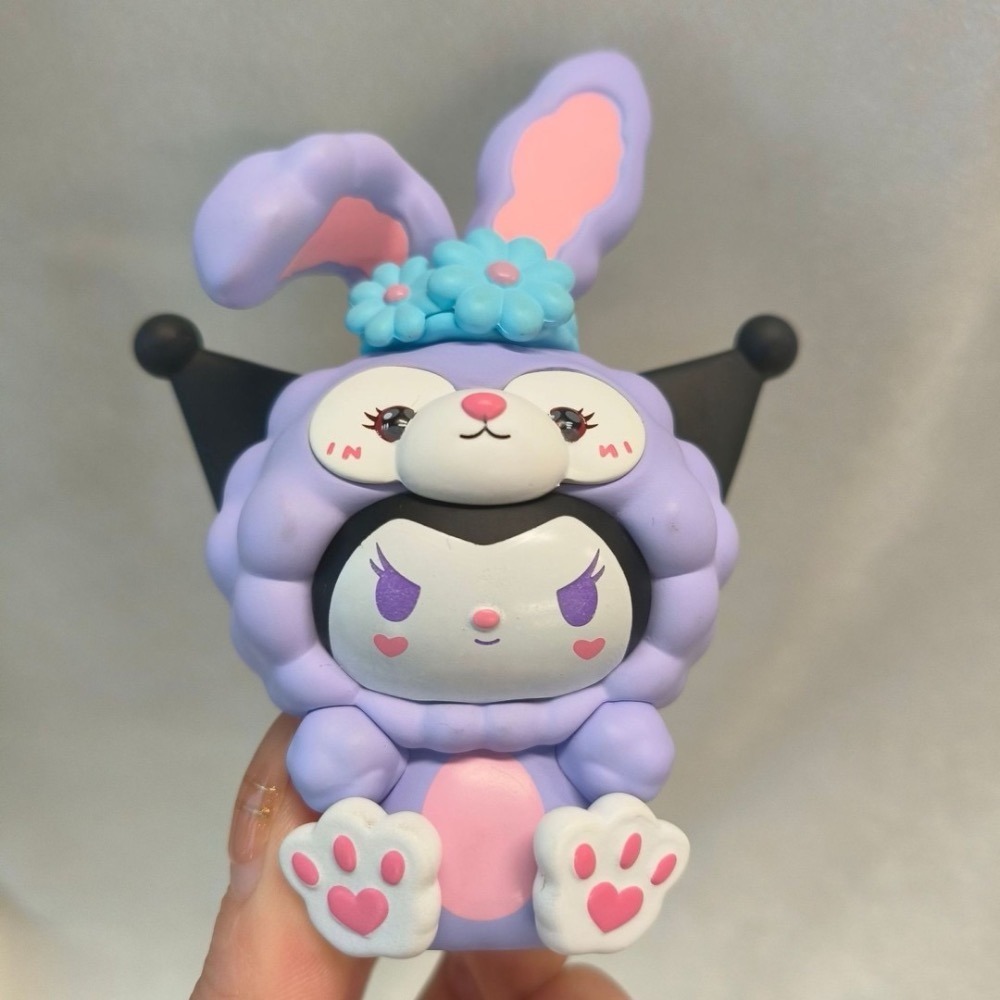 七代綿羊頭6款美樂蒂cos酷洛米 玉桂狗凱蒂貓扭蛋機盲盒蛋糕擺-細節圖3