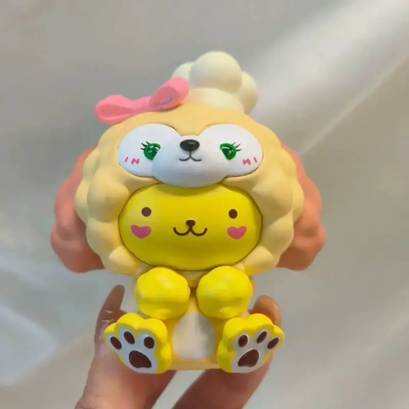 七代綿羊頭6款美樂蒂cos酷洛米 玉桂狗凱蒂貓扭蛋機盲盒蛋糕擺-細節圖7