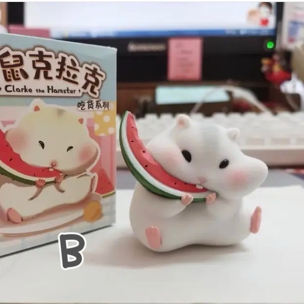 倉鼠克拉克吃貨系列盲盒手辦 可愛解壓少女心送小女生閨蜜生日禮物-細節圖3