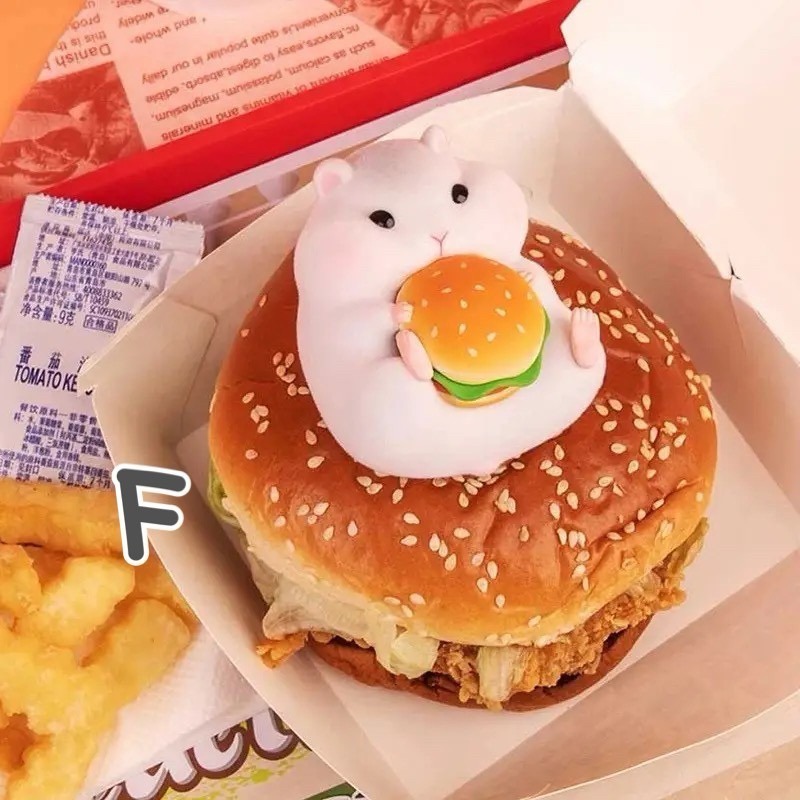 倉鼠克拉克吃貨系列盲盒手辦 可愛解壓少女心送小女生閨蜜生日禮物-細節圖7