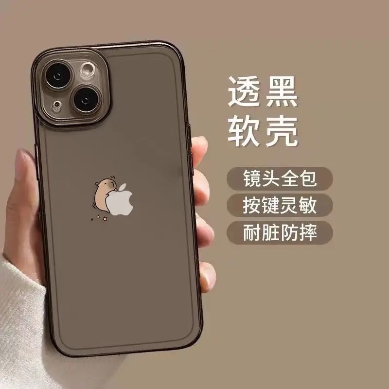 水豚適用蘋果15 14 13手機殼 iPhone11 12Promax新款x xr透明7 8p-細節圖4