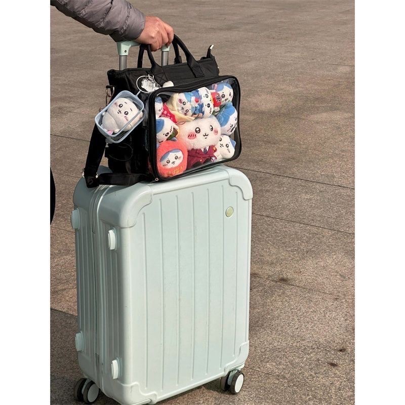 百搭多功能休閒雙肩背包大容量痛包 娃包吧唧穀子旅行單肩包斜跨包-細節圖2