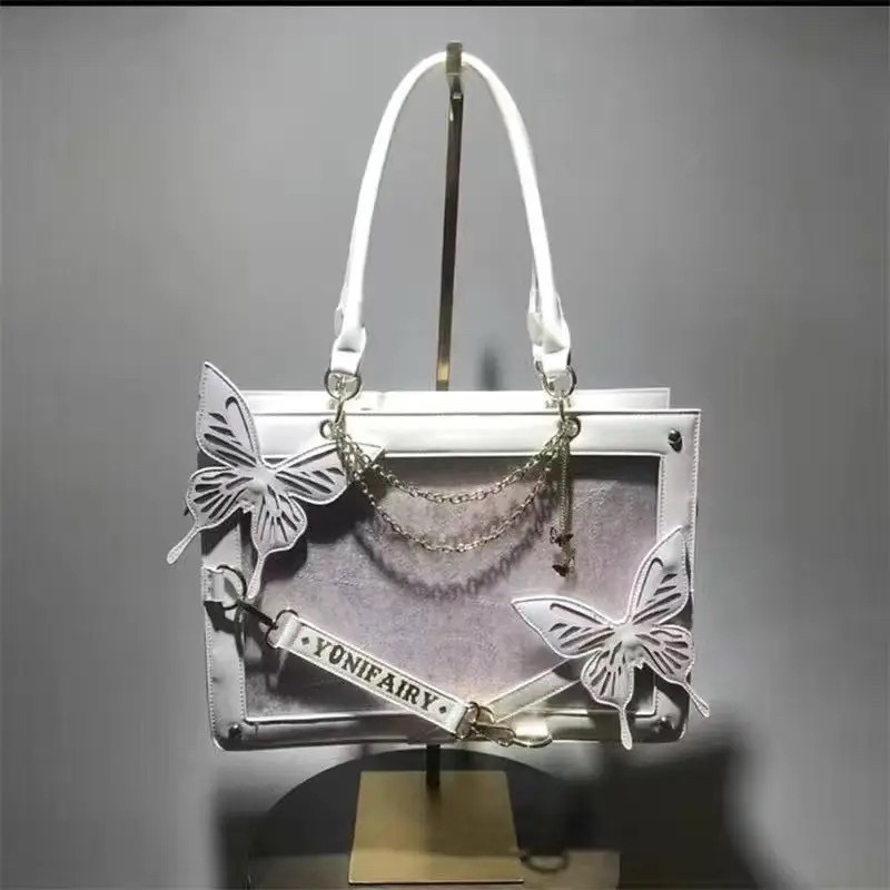 迷宮蝴蝶原創痛包特托包少女單肩斜跨 Lolita哥特蜘蛛網暗黑系列包-細節圖2