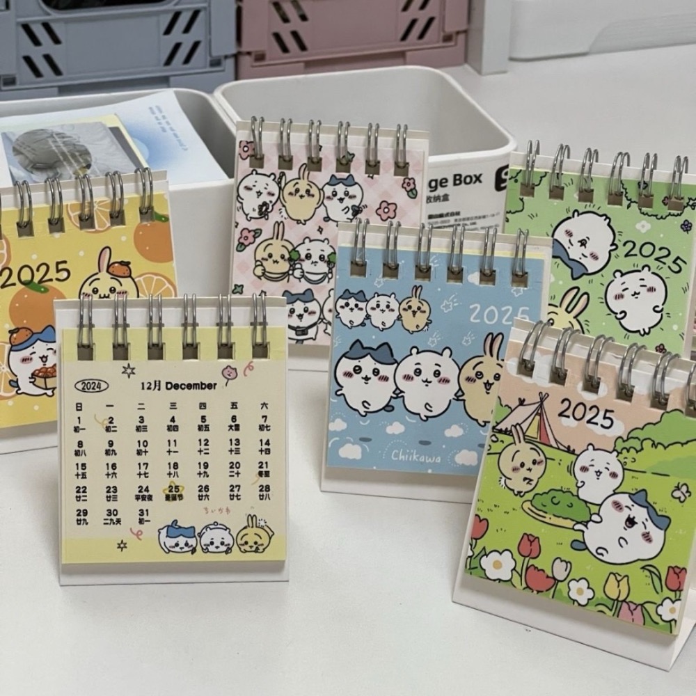 《預購》奶油色吉伊卡哇2025年台歷ins風 高顏值少女心學生桌面迷你小日曆-細節圖3