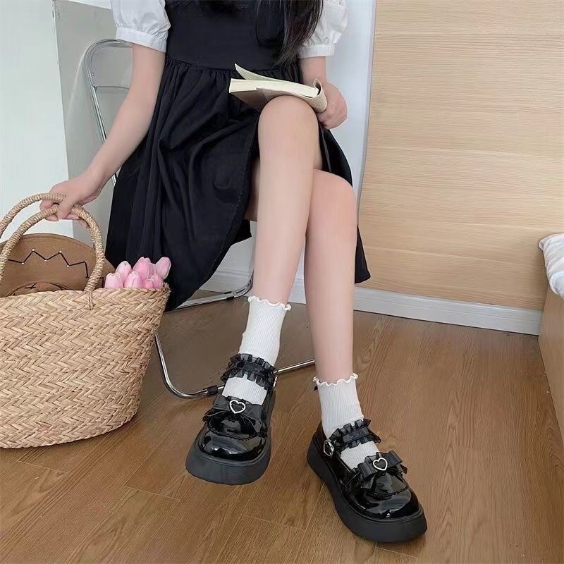 日系甜美lo鞋子原創lolita大頭鞋女 爆款瑪麗珍小皮鞋女厚底jk百搭-細節圖3