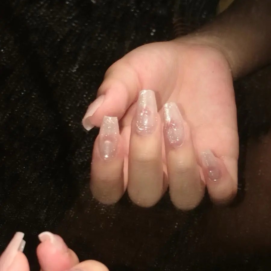 《預購》貓眼穿戴甲合集愛心白月光 純手工穿戴美甲片假指甲貼片-細節圖2