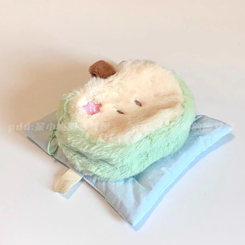 小紅書毛絨同款青蘋果零錢可愛學生 卡通口紅耳機收納禮物女生小包-細節圖3