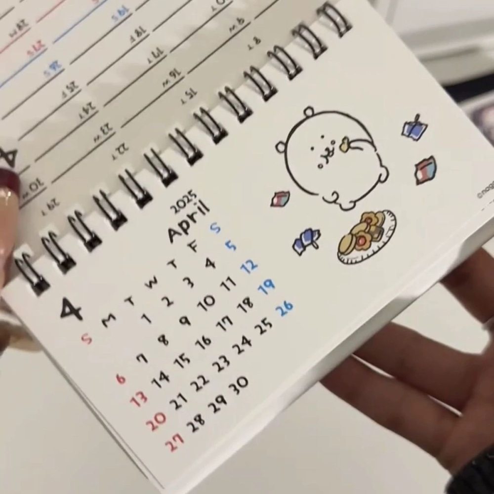 2025年新款自嘲熊台歷可愛卡通創意 日曆學生桌面擺件計劃本記事本-細節圖2