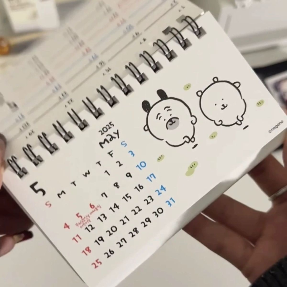 2025年新款自嘲熊台歷可愛卡通創意 日曆學生桌面擺件計劃本記事本-細節圖3