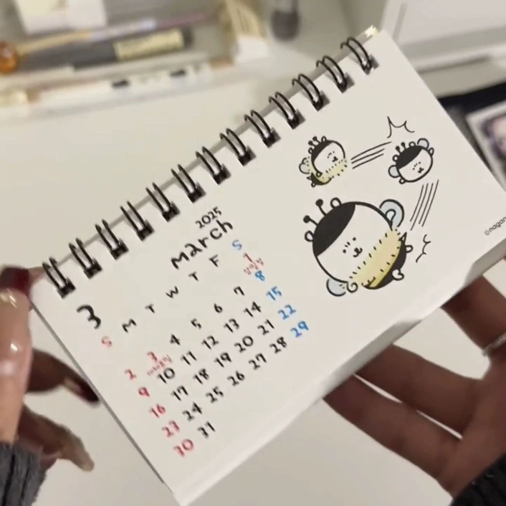2025年新款自嘲熊台歷可愛卡通創意 日曆學生桌面擺件計劃本記事本-細節圖5