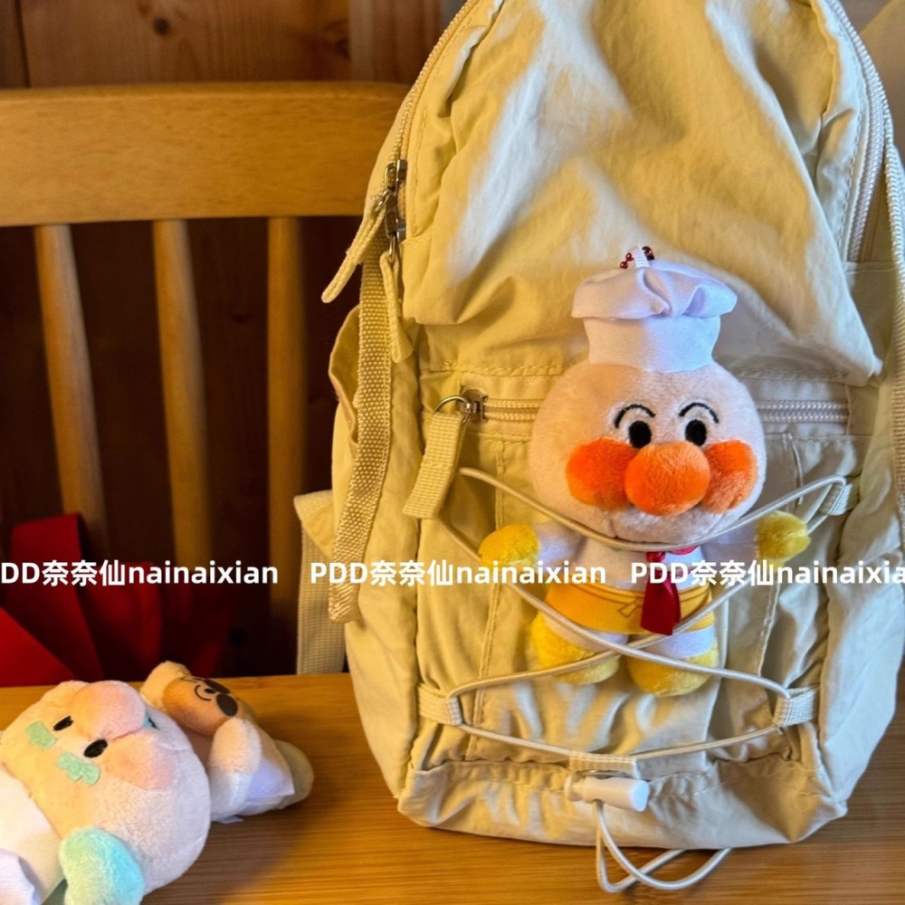 麵包超人掛件可愛高顏值卡通果醬 爺爺毛絨包包公仔掛飾少女鑰匙扣-細節圖2