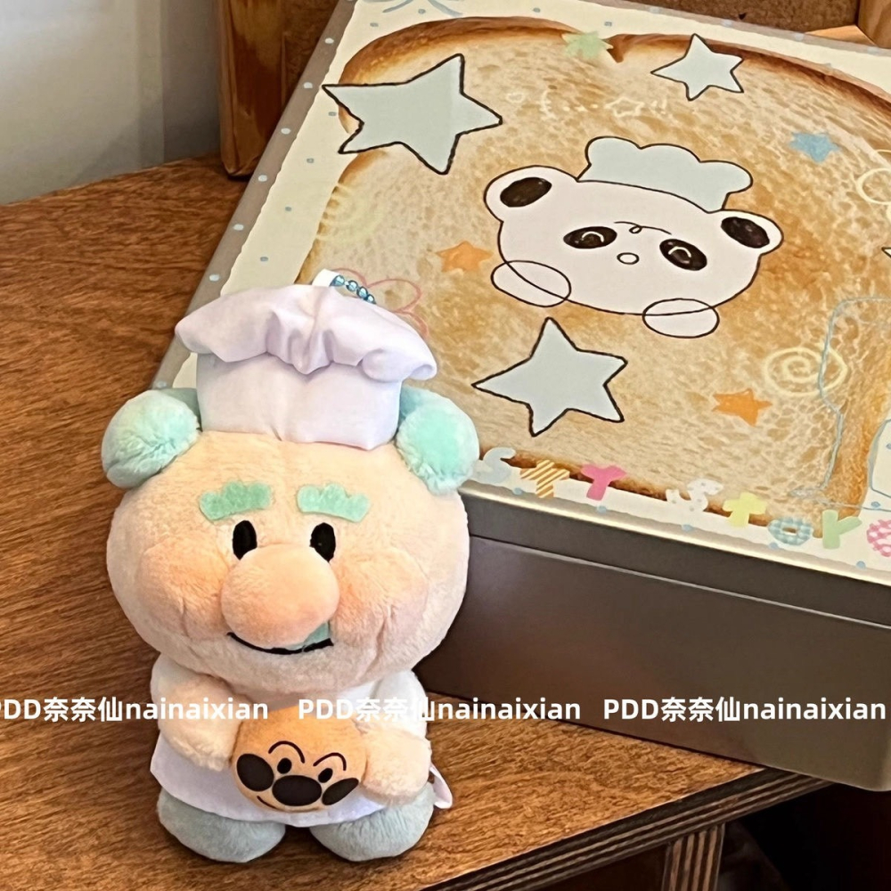 麵包超人掛件可愛高顏值卡通果醬 爺爺毛絨包包公仔掛飾少女鑰匙扣-細節圖3