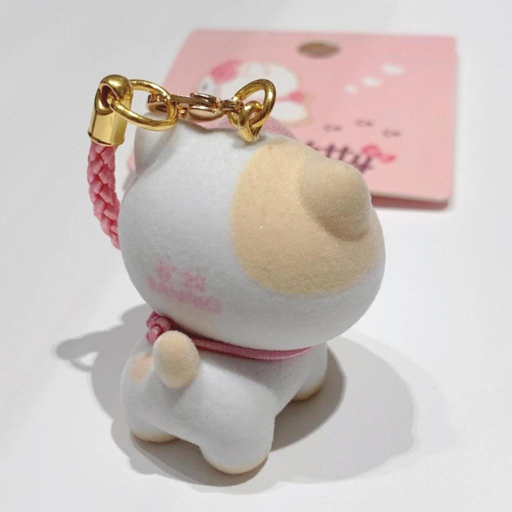 𝗟𝗶𝗻𝗦𝗵𝗼𝗽 現貨｜三麗鷗 植絨貓咪公仔 吊飾 KITTY 美樂蒂 庫洛米 玉桂狗 帕恰狗 鈴鐺掛件 書包掛飾-細節圖6