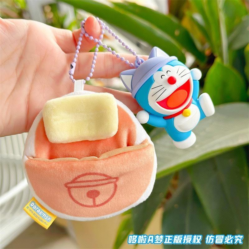 𝗟𝗶𝗻𝗦𝗵𝗼𝗽 現貨｜正版授權 哆啦A夢 好睡眠睡袋立體掛件 吊飾 鑰匙圈 公仔 藍色-細節圖4