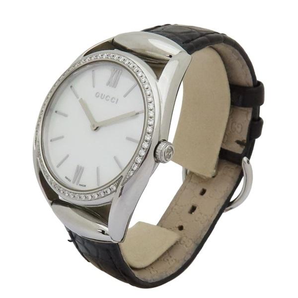 【正品現貨】 GUCCI Hotsebit 馬銜扣 鑽框 石英腕錶 140.4 高品質 時尚 經典設計-細節圖3