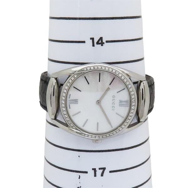 【正品現貨】 GUCCI Hotsebit 馬銜扣 鑽框 石英腕錶 140.4 高品質 時尚 經典設計-細節圖8