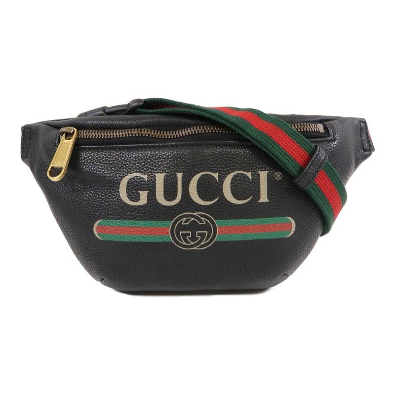 GUCCI 牛皮皮革 Small Waist Bag 腰包黑色-細節圖2