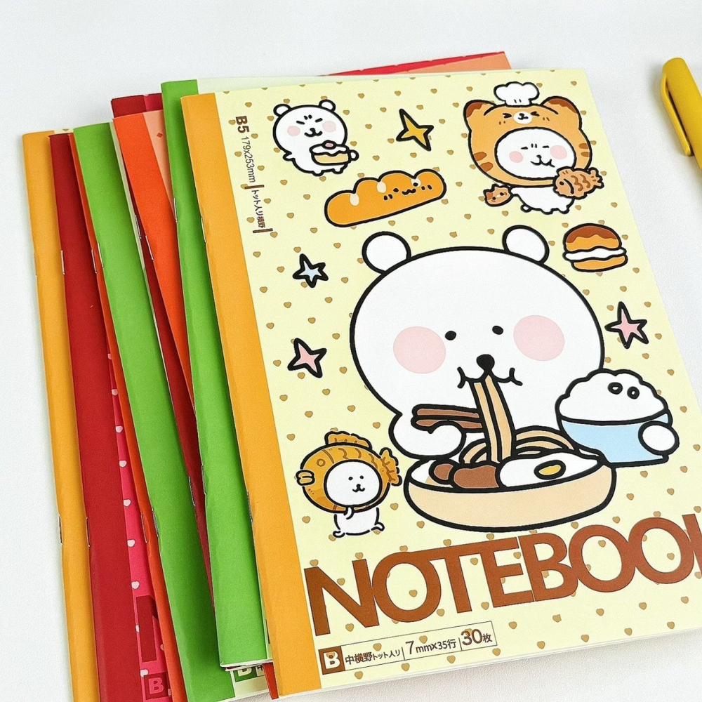 𝗟𝗶𝗻𝗦𝗵𝗼𝗽｜Ins 可愛 自嘲熊筆記本 卡通手賬本 學生 耐用 高顏值 B5 橫線記事本-細節圖6