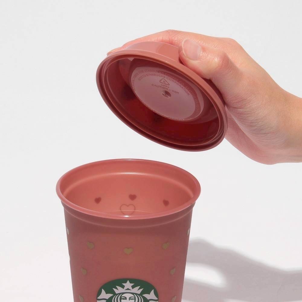 日本 星巴克 2026年情人節限定 變色環保杯+造型杯口塞 473ml-細節圖8