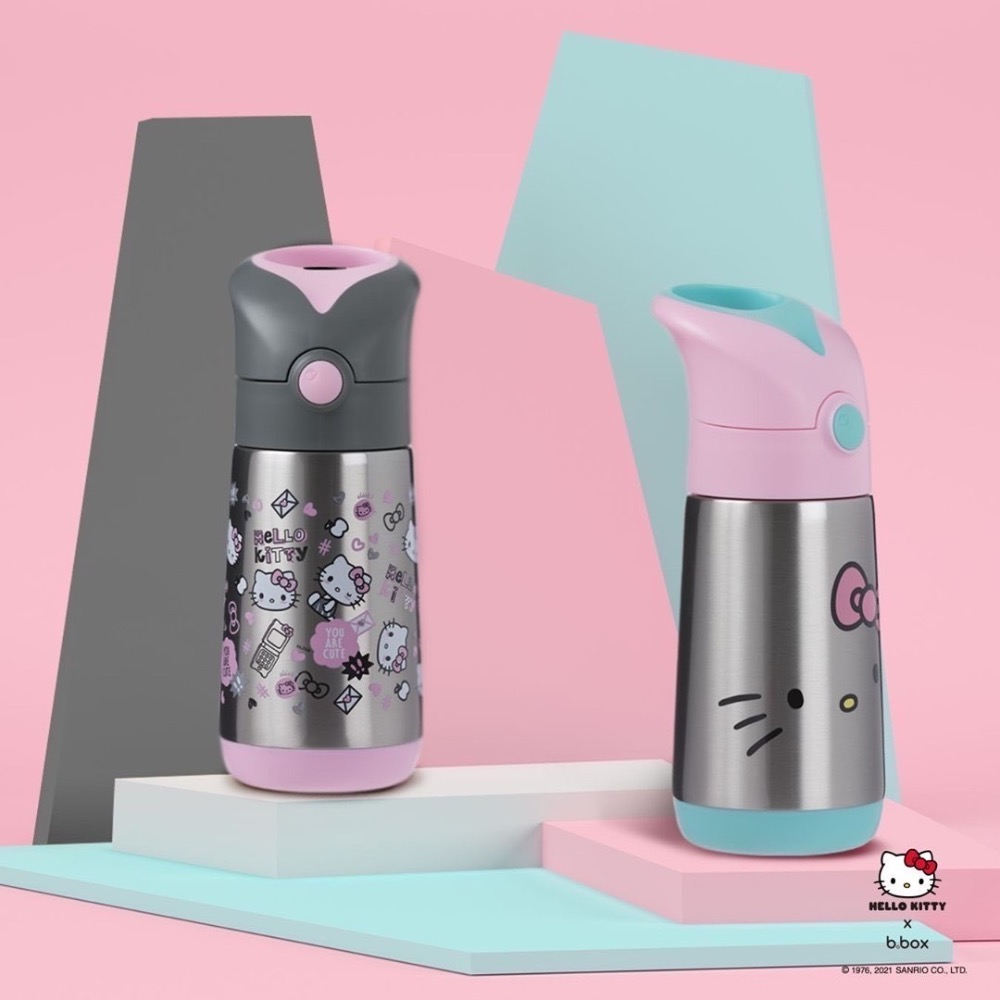 ‼️巨折🔥原價破千 b.box 澳洲 Kitty不鏽鋼吸管保冷杯350ml-細節圖2