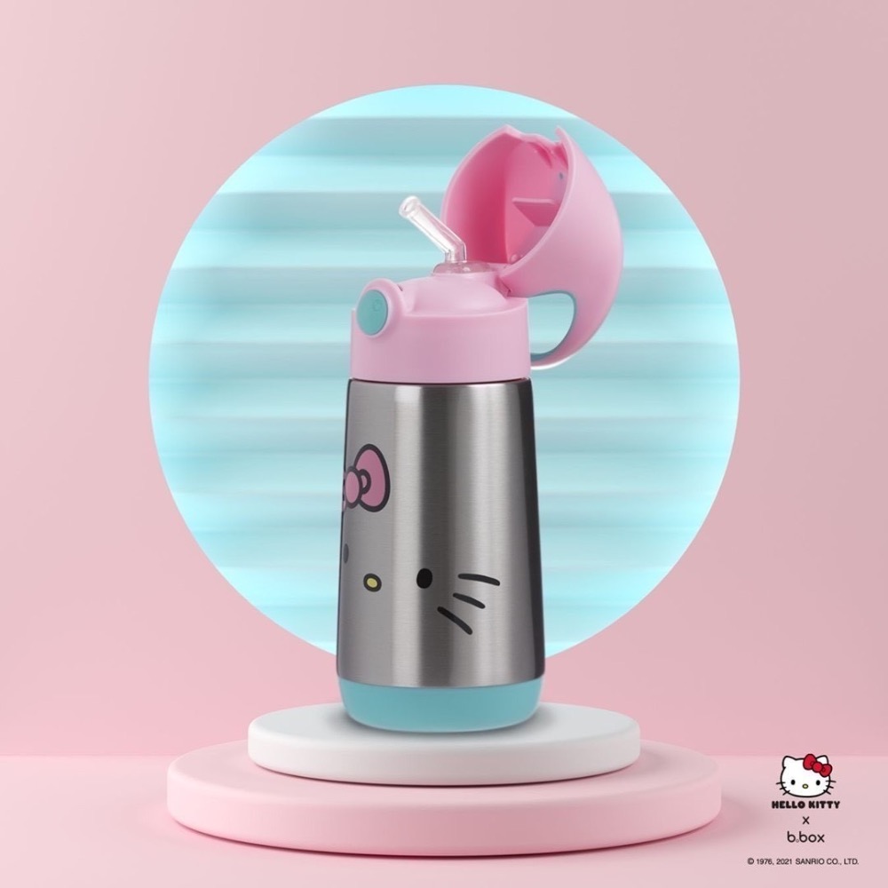 ‼️巨折🔥原價破千 b.box 澳洲 Kitty不鏽鋼吸管保冷杯350ml-細節圖6