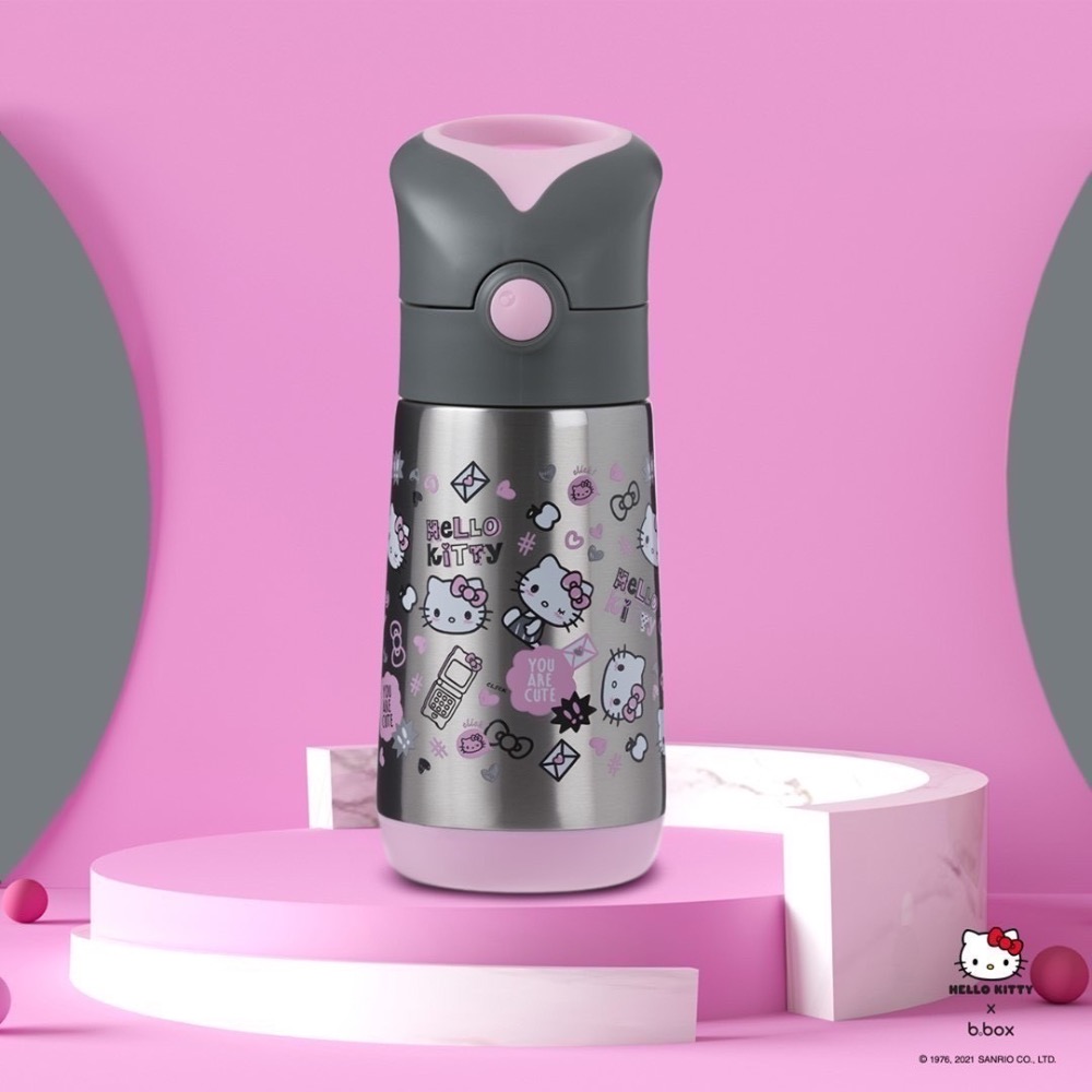 ‼️巨折🔥原價破千 b.box 澳洲 Kitty不鏽鋼吸管保冷杯350ml-細節圖10