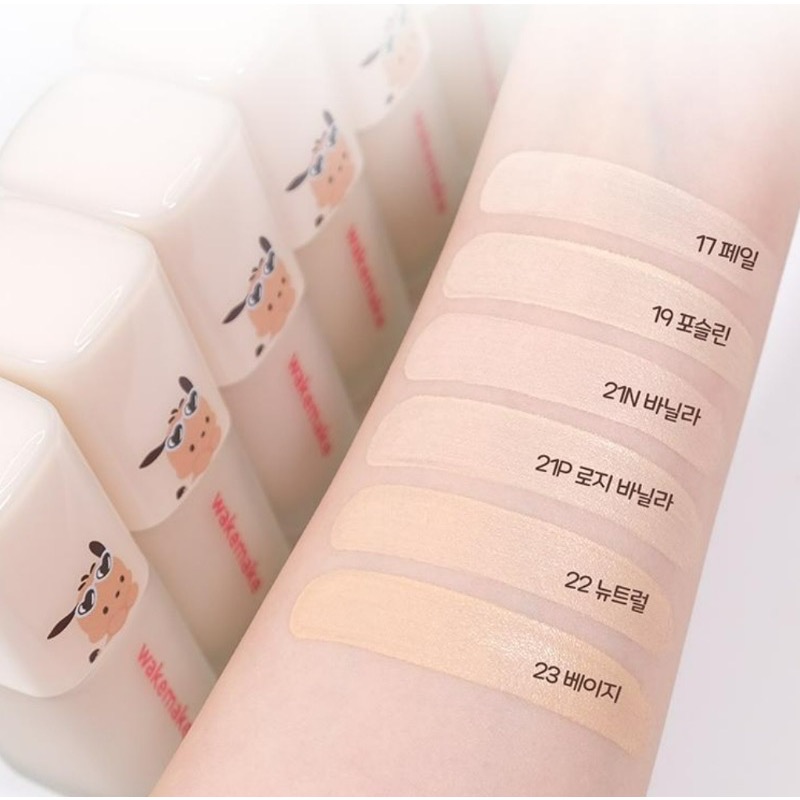 【限量企劃】WAKEMAKE ♡ 曬黑帕恰狗聯名無痕粉底液 (贈迷你刷具＋混色盤)-細節圖7