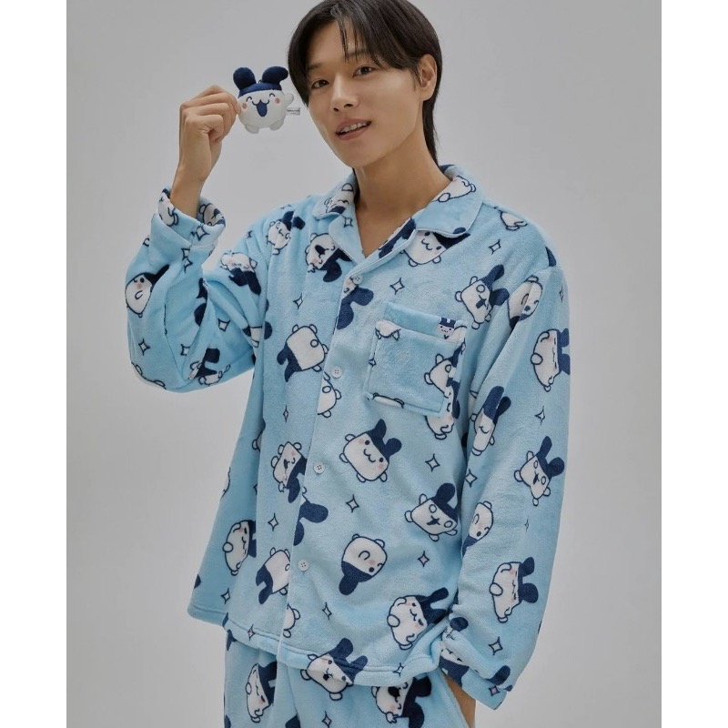 【韓國 SPAO 正版】Tamagotchi 聯名套裝 ♡ 復古電子雞刷毛睡衣 (男女同款/三色)-細節圖2