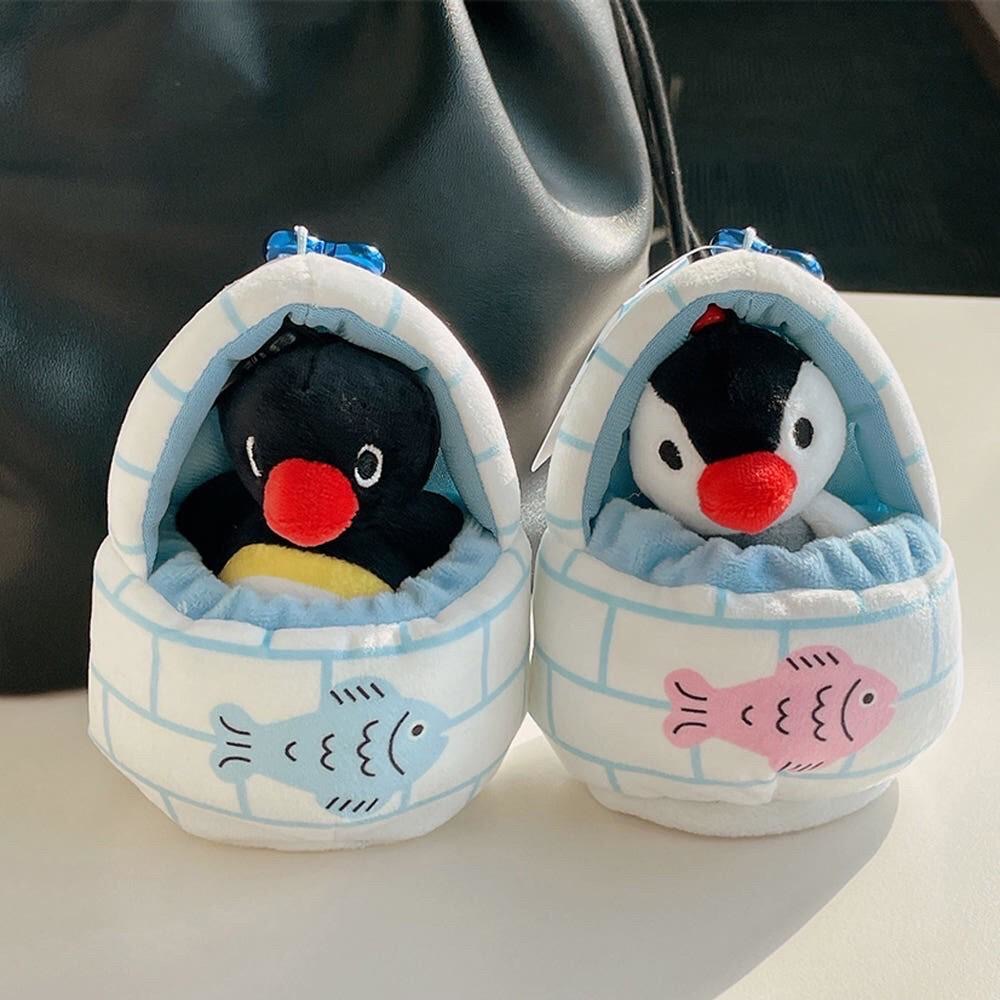 【韓國直送】PINGU 企鵝家族 ♡ 溫馨冰屋套裝吊飾 (10cm/含冰屋小窩)-細節圖6