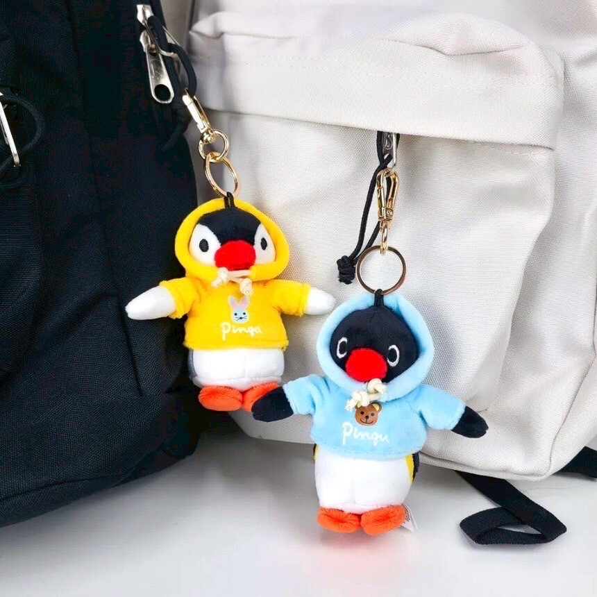 【韓國直送】PINGU 企鵝家族 ♡ 街頭潮流帽T吊飾 (10cm/刺繡限定款)-細節圖2