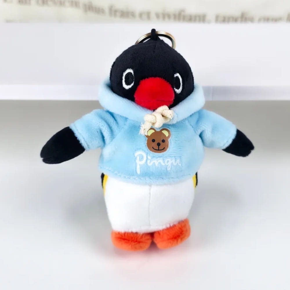 【韓國直送】PINGU 企鵝家族 ♡ 街頭潮流帽T吊飾 (10cm/刺繡限定款)-細節圖6