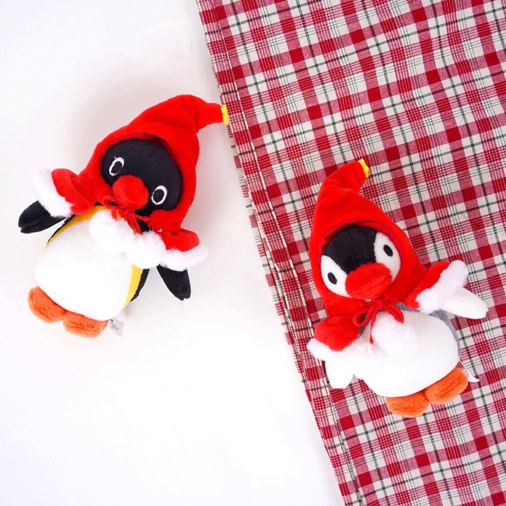【韓國直送】PINGU 企鵝家族 ♡ 冬季紅斗篷吊飾 (10cm/兩款選)-細節圖5