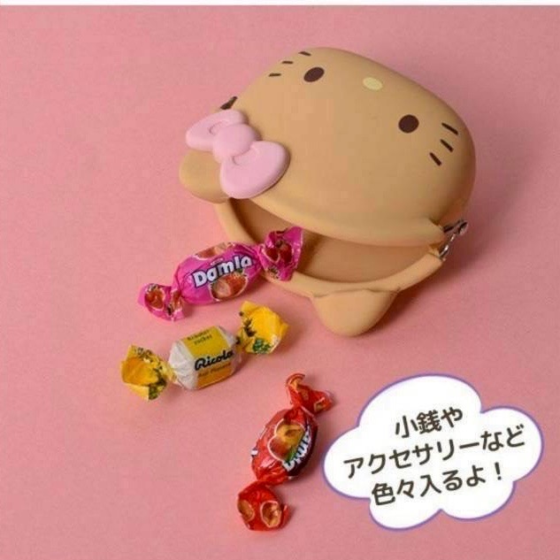 【日本直送】Hello Kitty 經典口金迷你矽膠收納包 (零錢/AirPods/飾品收納)-細節圖2