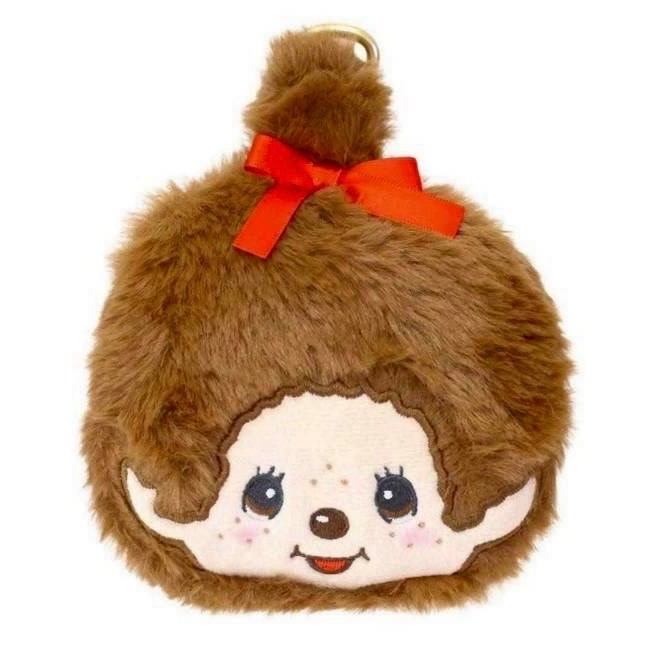 【日本直送】夢奇奇 Monchhichi 絨毛大臉收納包 ‧ 附環保袋 (登山扣設計 / A4 可放)-細節圖2