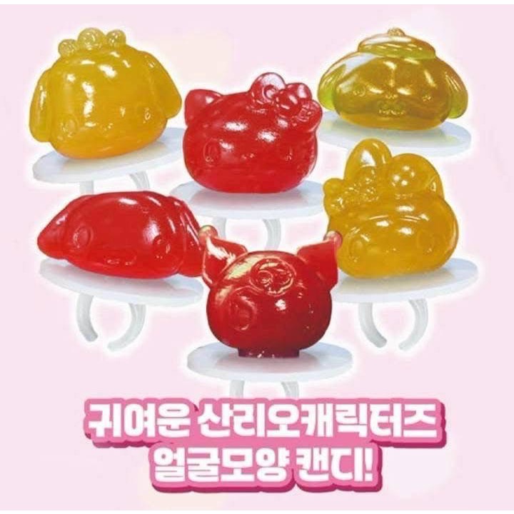 【韓國直送】Sanrio 三麗鷗立體臉型戒指糖盒裝 (草莓/青蘋果/葡萄口味)-細節圖4