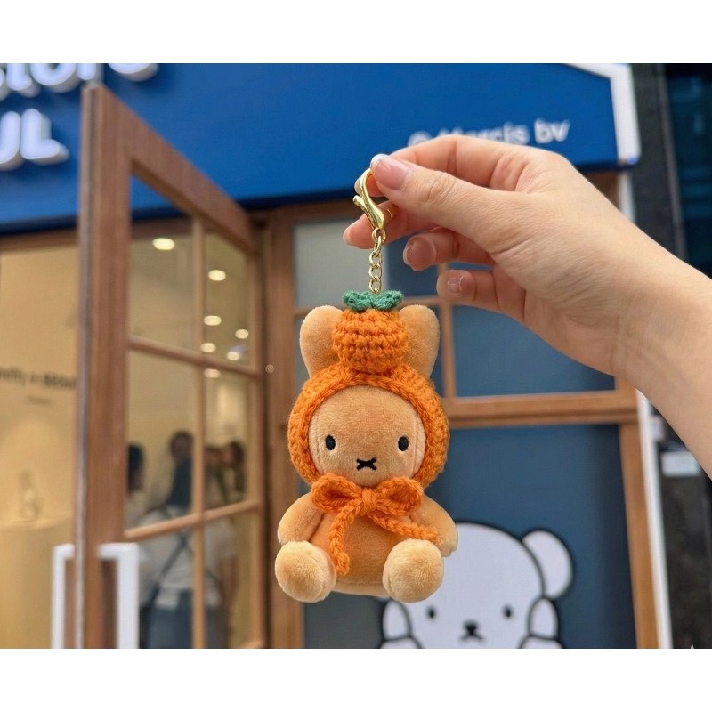 預購｜韓國濟州島限定 ｜ 烤麵包橘子米菲兔 Miffy 毛絨吊飾 療癒系烤焦色 橘子帽造型 韓國旅行必備收藏 限量-細節圖2