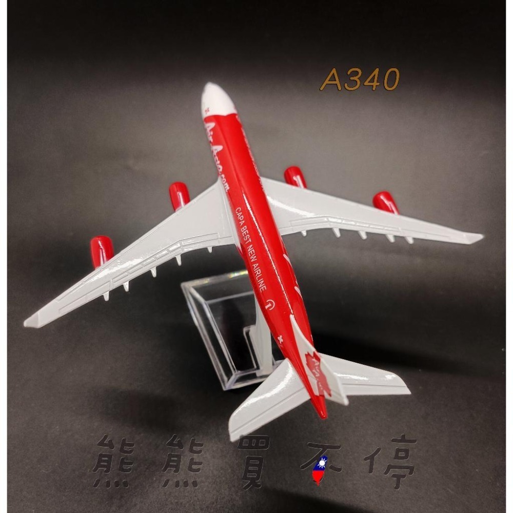 [在台現貨-客機-兩款] 亞航 A320 A340 亞洲航空 Air Asia 民航機 1/400 全合金 飛機模型-細節圖7