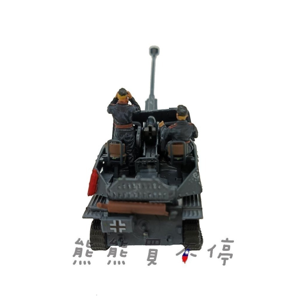 [在台現貨-兩色可選] 二戰德國 黃鼠狼 自行反坦克炮 (貂鼠III驅逐戰車) 1/72 合金 戰車 模型 附贈兩個兵人-細節圖3