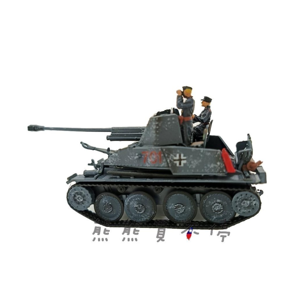 [在台現貨-兩色可選] 二戰德國 黃鼠狼 自行反坦克炮 (貂鼠III驅逐戰車) 1/72 合金 戰車 模型 附贈兩個兵人-細節圖4