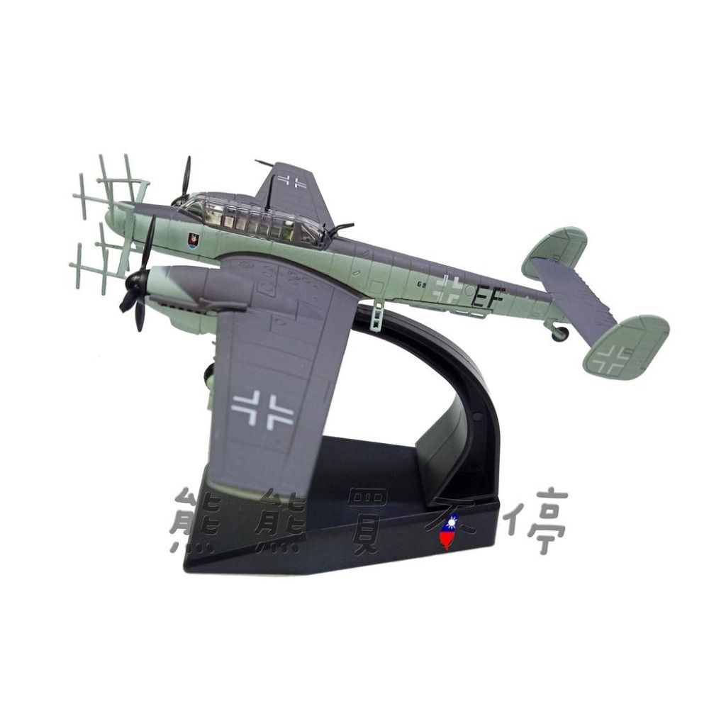 [在台現貨] 二戰 納粹 德軍 BF110 破壞者 BF-110 G-4 夜間戰鬥機 1/100 合金 飛機模型-細節圖3
