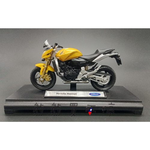 [在台現貨] Honda Hornet 本田 大黃蜂 金黃色 1/18 仿真 合金 摩托車 重機 模型