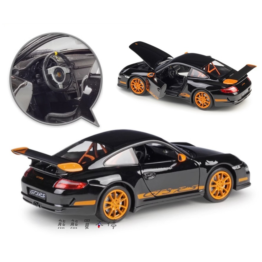 [在台現貨-五色可選] PORSCHE 保時捷 911 GT3 RS 1/24 原廠授權 合金 汽車模型-細節圖6