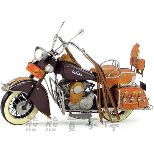 [在台現貨/超推!!] 鐵製 手工 復古 鐵皮製 美國 印地安 嬉皮風 重型摩托車 1943年 重機模型