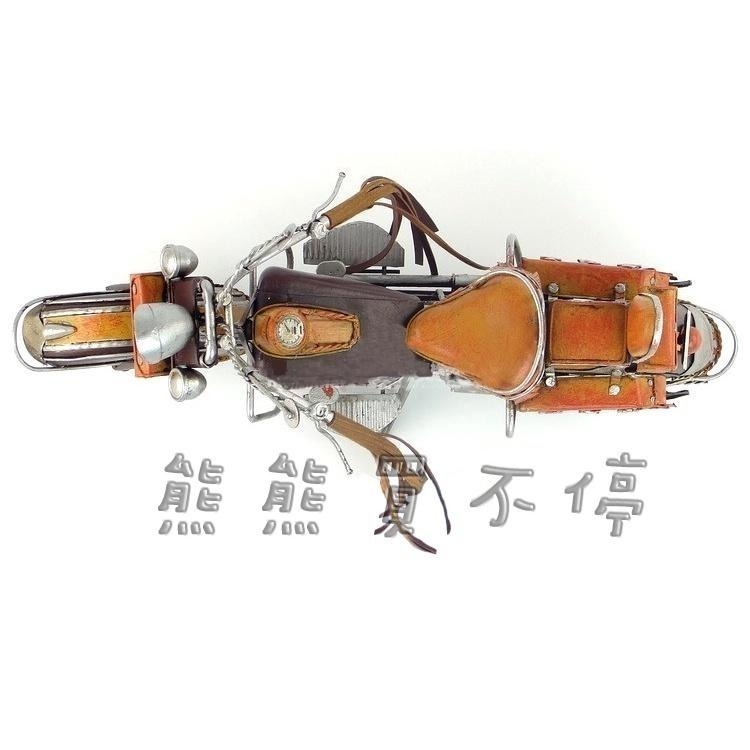 [在台現貨/超推!! 1/8摩托車] 鐵製 手工 復古 鐵皮製 美國 印地安 嬉皮風  重型摩托車 1943年 重機模型-細節圖2