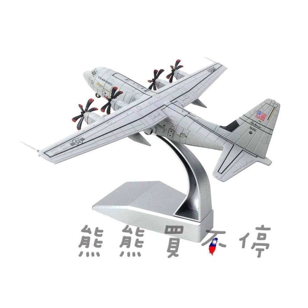 [在台現貨] 美國空軍 C-130J Hercules 超級大力神 C130 運輸機 1/200 合金 飛機模型-細節圖2